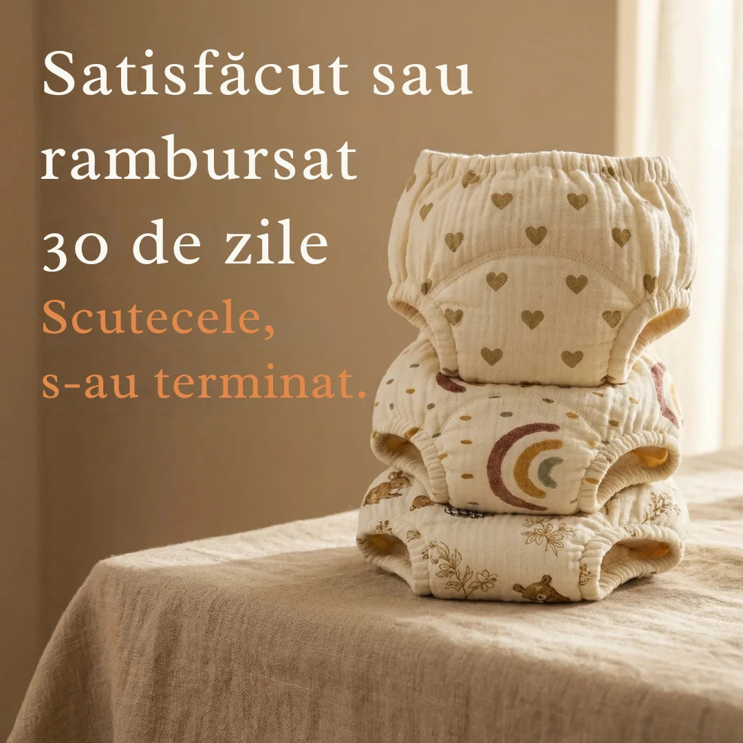 Chiloței de Antrenament - Curat la Oliță în 2-3 Săptămâni - 100% Bumbac Reutilizabil - Ușor de Îmbrăcat de la 18 Luni