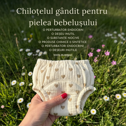 Chiloței de Antrenament - Curat la Oliță în 2-3 Săptămâni - 100% Bumbac Reutilizabil - Ușor de Îmbrăcat de la 18 Luni