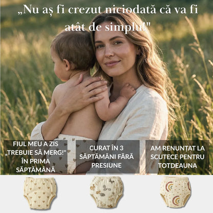 Chiloței de Antrenament - Curat la Oliță în 2-3 Săptămâni - 100% Bumbac Reutilizabil - Ușor de Îmbrăcat de la 18 Luni